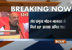 amit shah briefs mohan bhagwat on bjp s drubbing in bihar