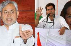 rahul accuses nitish of double standards on narendra modi