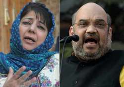 amit shah mehbooba mufti to seal j k government formation deal today