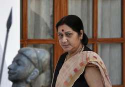 sushma swaraj meets families of 11 indians detained in nigeria