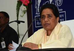 sadhvi row mayawati slams bjp for playing dalit card