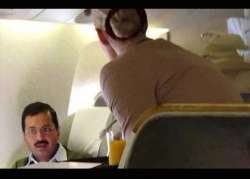 simplicity propaganda arvind kejriwal flies business class to dubai