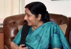 talks with pakistan on the basis of trust sushma swaraj