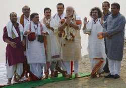 in pics narendra modi at assi ghat in varanasi