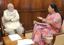 vasundhara raje in delhi today meeting with pm modi uncertain