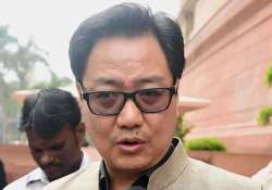 chidambaram punctured congress claim of intolerance kiren rijiju