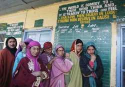 j k polls voting ends peacefully in the state 58 turnout recorded