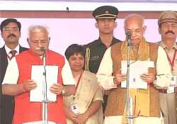 in pics manohar lal khattar sworn in as haryana cm