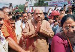 j k money being drained into abdullah and mufti family s pockets alleges amit shah