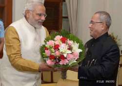 narendra modi thanks president pranab mukherjee for guiding him like a family head