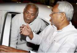 nitish kumar will be cm if jd u alliance comes to power in bihar cm jitan ram manjhi