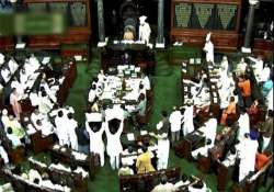 noisy scenes force lok sabha adjournment till 2 p.m.