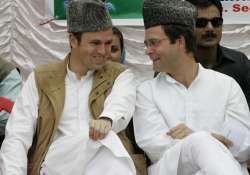 rahul visits amethi omar abdullah gives him company