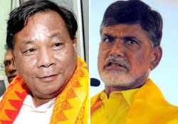 sangma seeks chandrababu s support for presidential poll