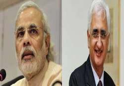 seniors within bjp not happy with modi claims khurshid