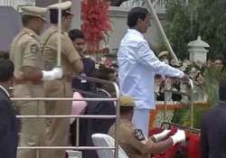 telangana s first cm reviews colourful parade