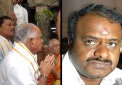 yeddy offers prayers kumaraswamy takes truth test