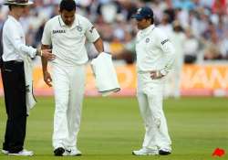 big blow for india zaheer gets hamstrung injury