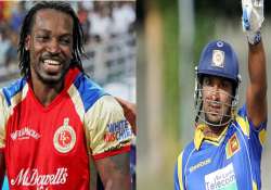 cpl chris gayle welcomes sangakkara s arrival