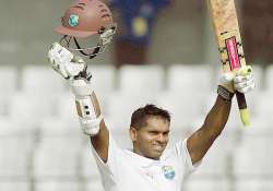 chanderpaul hits ton west indies lead by 206 runs on day 2