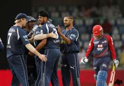 comfortable win for chargers as dd batsmen falter again