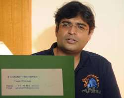 ipl spot fixing srinivasan lied meiyappan s visiting card says he was csk team principal