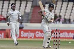 mccullum s double ton bring hyderabad test to a draw