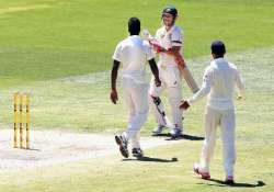 aus vs ind warner aaron in war of words over no ball dismissal