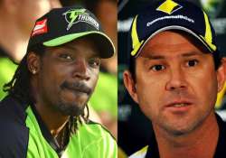 ricky ponting slams chris gayle s batting terms it as unbelievable ridiculous