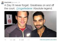 virat kohli meets roger federer expresses awe