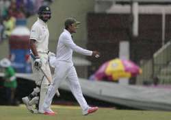 ind vs ban murali vijay s 150 brightens rain hit day india 462/6 at close