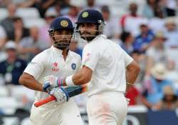 aus vs ind kohli rahane consolidate as india reach 104/3 at tea