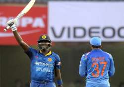 ind vs sl mathews blasts his way to 139 n.o. as lanka score 286/8 vs india