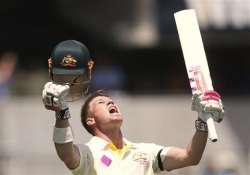 aus vs ind warner s century takes australia to 242/2 at tea on day 1