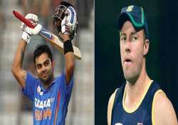 kohli de villiers battle for odi top spot