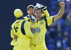 mckay takes hat trick for australia in 4th odi