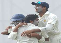 ranji trophy karnataka take lead against jharkhand