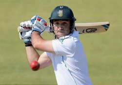 south african opener dean elgar reprimanded after hitting stumps