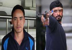 cwg 2014 jitu rai and gurpal singh win gold and silver medals in the 50m pistol men s event