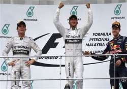 hamilton leads mercedes 1 2 at malaysian gp