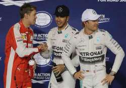 hamilton takes pole position for bahrain gp ahead of vettel