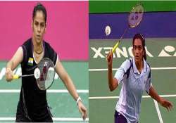 saina nehwal advances p.v.sindhu out of india open