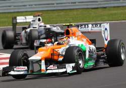 sutil 11th di resta 18th in hungarian gp qualifying