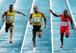 world athletics usain bolt clocks 9.77 sec to win 100 m gold