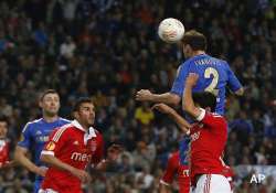 champions league ivanovic header gives chelsea 2 1 win over benfica