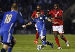 fifa world cup argentina beats trindad tobago in warm up