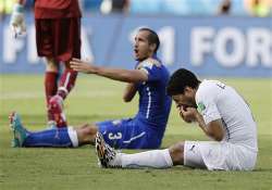 fifa rejects suarez appeal against ban for biting giorgio chiellini