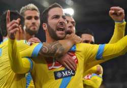 higuain scores twice as napoli beats ac milan 3 1