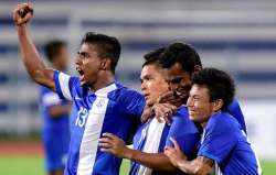 robin singh s strike helps india beat guam 1 0