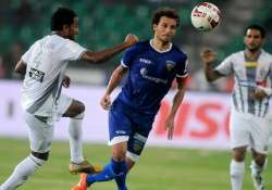 isl elano scores late as chennaiyin fc atk share points